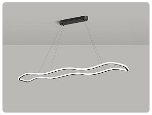 Luminária Pendente LED Lustre de Teto Ondulado Moderno