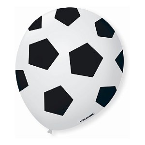 Balão Látex 9" Bolas de Futebol c/25 unid. São Roque / Mais Festa