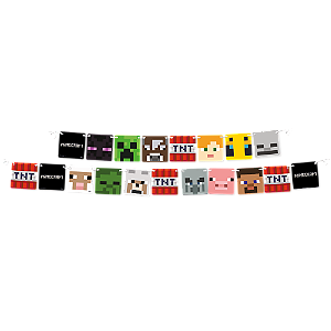 Faixa Decorativa Minecraft c/1 Unid. Cinecraft / Mais Festa