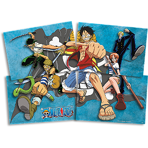 Painel 4 Laminas One Piece Festa