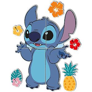 Painel Decorativo 4 Lâminas Festa Stitch - Festcolor / Mais Festa