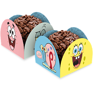 Porta Forminha para Doces Festa Bob Esponja c/50 unid. Regina / Mais Festa