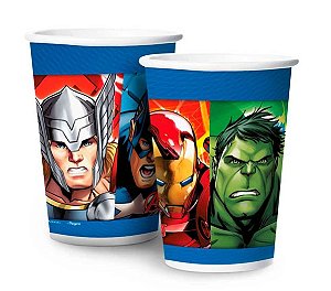 Copo Papel Festa Avengers / Vingadores 180ml c/8 unid. Regina / Mais Festa