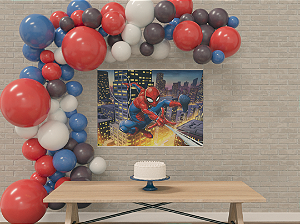 Painel TNT Festa spider 1,40m x 1,03m - / Mais Festa