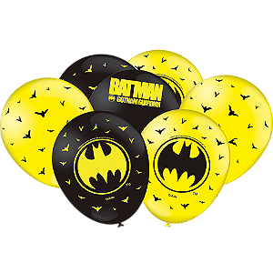 Balão / Bexiga Nº9 Batman Sortido C/25 Unid. Festcolor/ Mais Festa