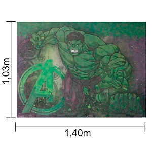 Painel TNT Festa Hulk 1,40m x 1,03m - Piffer / Mais Festa