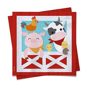 Guardanapo Fazendinha 25x25cm C/ 20 Unidades - Cromus