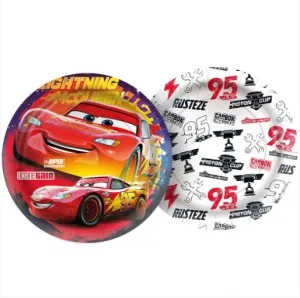 Prato Papel Redondo 18cm Disney Carros C/08 (119573.5)