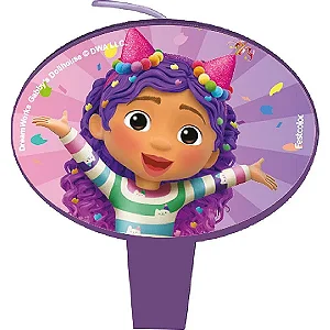 Vela Plana Casa Mágica da Gabby C/01 Unidade (113124)