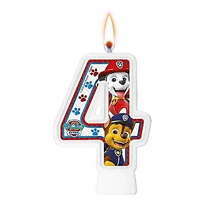 Vela Numeral Patrulha Canina Core Número 4 (115531.8)