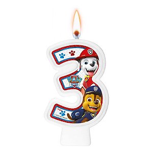 Vela Numeral Patrulha Canina Core Número 3 (115530.0)