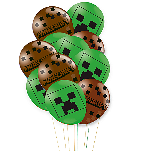 Balão Especial Minecrafit 9" C/25 Unidades (113142)