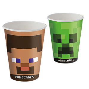 Copo Papel Minecraft 200ml C/08 Unidades (113152)
