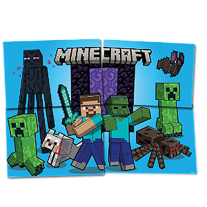 Painel 4 Laminas Minecraft (113161)