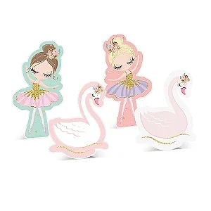 Silhueta Decorativa Bailarina C/04 Unidades (23012051)