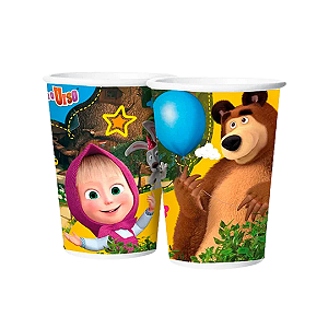 Copo Papel 180ml Masha e o Urso C/08 Unidades (119594.8)