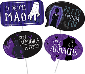 Placas Divertidas Wandinha C/04 Unidades (111128)