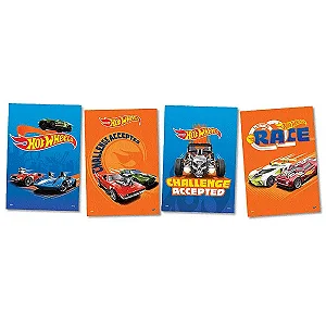 Quadro Decorativo Hot Wheels C/04 Unidades (109109)