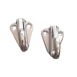 SUPORTE MOSQUETÃO DEFENSA EM AÇO INOX - PAR