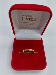 Aliança em Ouro 18K Amarelo 1,5 grama Largura  2,5mm - Altura 1,0mm