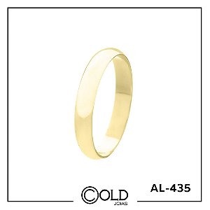Aliança em Ouro 18k com núcleo em Prata 950 peso médio 2,00 gramas Ref.: AL435