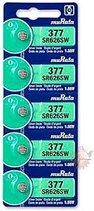 Bateria 377 Murata - 1,5 Volt Cartela Com 5 Unidades