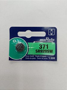 Bateria 371 / SR920SW Murata - 1,5 Volt Importada Cartela com 01 Unidade