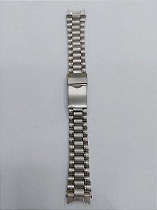 Pulseira em Aço tipo Technos SkiDiver Nº 18 com terminais e trava de proteção