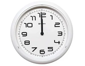 RELOGIO PAREDE EURORA 26X26X5 CM REDONDO LISO - 6517 BRANCO