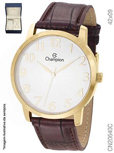 Relógio de Pulso Champion Feminino, Dourado, Prova D'água Acompanha Kit: Cordão e Brincos Folheados, CH 22260M