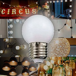 Kit 100 Lâmpadas LED | Bolinha 3w | E27 | Branco Quente