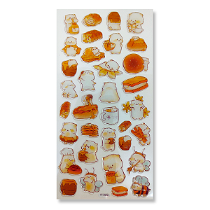 Cartela de Adesivos Cristal Lovely Bear