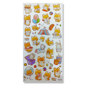 Cartela de Adesivos Cristal Lovely Doggie