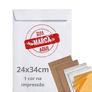 1.000 Envelopes 24x34cm, impressão frente 1 cor