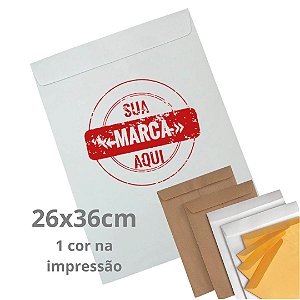 500 Envelopes 26x36cm, impressão frente 1 cor
