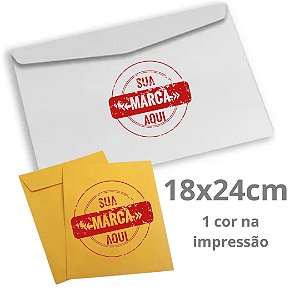 1.000 Envelopes 18.5x24.8cm, impressão frente 1 cor