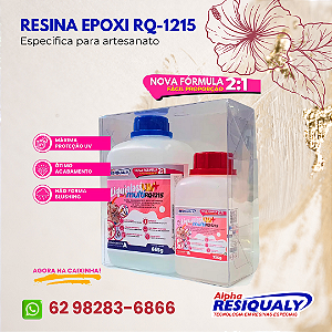Resina Liquiglass UV+ MULTI RQ-1215 com 1,00 kg - Nova Proporção 2:1