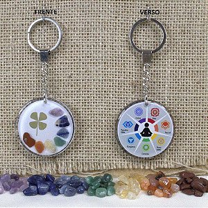 CHAVEIRO PEDRAS 7 CHAKRAS