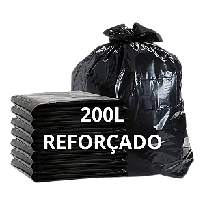 SACO 200L PRETO C/100 REFORCADO PK