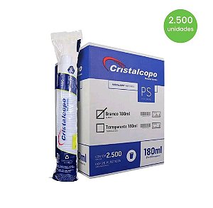 COPO 180ML DESCARTAVEL CAIXA C/2500 UN