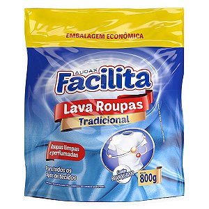FACILITA LAVA ROUPAS EM PO 800G AUDAX
