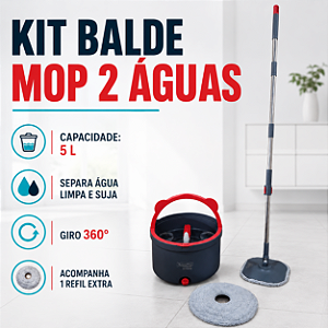 BALDE MOP GIRATORIO 2 AGUAS SP9097 PROCLEAN
