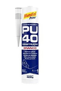 Selante  Poliuretano Branco Pu40 400gr Mundial Prime