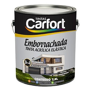 Tinta acrílica emborrachada 3,6L - Carfort