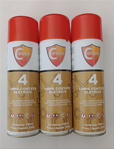 Limpa contatos elétricos Conam 209g 300ml- Kit 3 unidades