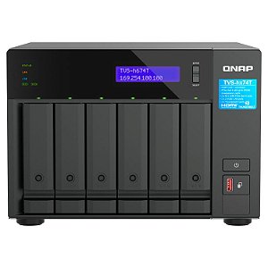 TVS-h674T Qnap - Storage NAS com 6 baias SATA e 2 portas Thunderbolt 4