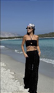 Conjunto Laise Calça + Cropped Preto