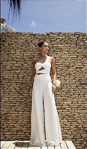 Macacão TQC Pantalona Off White