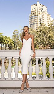 Vestido Midi TQC Off White