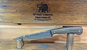 Faca Campeira Fulltang, Cabo Mad Guajuvira, lamina Aço Carbono 5160, excelente fio de corte